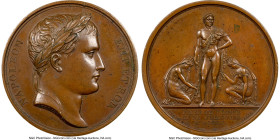Napoleon bronze "Vienna & Pressburg Occupation" Medal 1805-Dated MS63 Brown NGC, Bramsen-443. 41mm. By Andrieu. HID09801242017 © 2023 Heritage Auction...