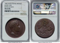Napoleon bronze "Battle of Jena" Medal 1806-Dated MS63 Brown NGC, Julius-1596. 40mm. By Andrieu. Memorializing the Battle of Jena between the French f...