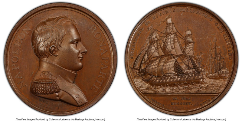 Napoleon bronzed Specimen Medal 1815-Dated (1820) SP65 PCGS, Bramsen-1691, BHM-1...