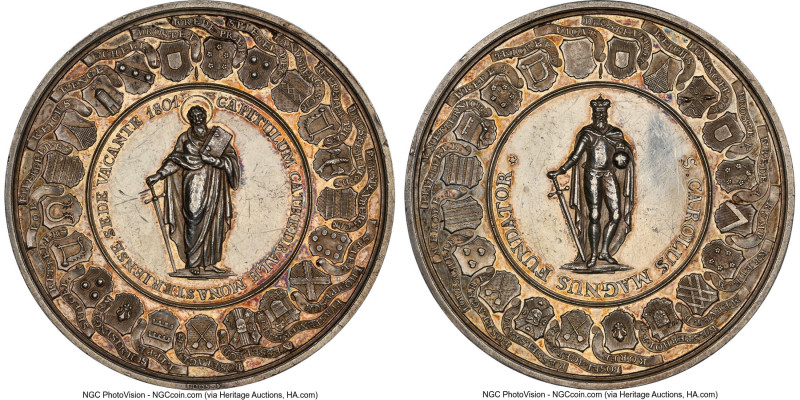 Munster. Sede Vacante silver Medal 1801-Dated MS60 NGC, Zepernick-228. 56mm. By ...