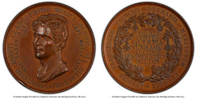 Prussia "Opera Composer Gaspare Spontini" bronzed Specimen Medal 1829 SP63 PCGS, Niggl-1825. 52mm. By G. Loos. To commemorate his success in Germany. ...