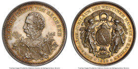 Saxony. Albert silver Specimen "800th anniversary of the House of Wettin" Medal 1889 SP62 PCGS, Merseburger-2488. 38mm. By Dertel. HID09801242017 © 20...