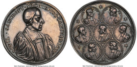 "William Sancroft" silver Medal 1688 AU Details (Tooled) NGC, MI-622-37. 49mm. Accompanied by old collector's tags. HID09801242017 © 2023 Heritage Auc...