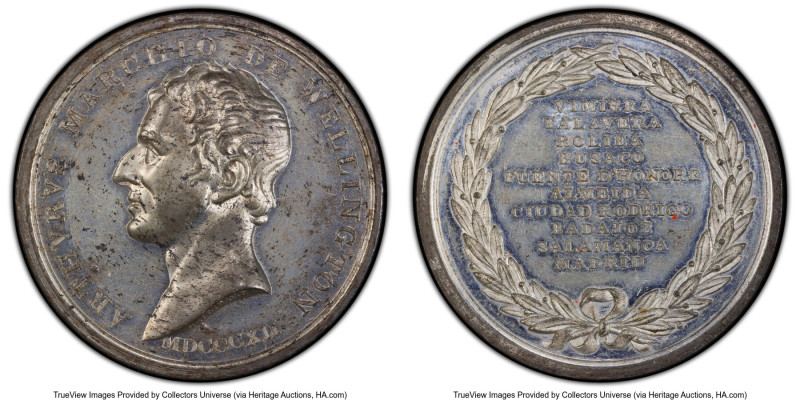 George III white-metal Specimen "Victories in the Peninsular Wars" Medal 1812 SP...