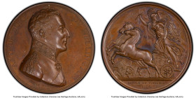 George III bronze "Duke of Wellington - Battle of Vittoria" Medal 1813-Dated (1820) SP63 PCGS, Eimer-1033, BHM-756. 41mm. By George Mills and LeFevre....