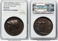 George III bronze "Battle of Toulouse" Medal 1814-Dated (1820) MS63 Brown NGC, BHM-789. 40mm. By Mudie. Reproduced as apart of Mudie's "National Serie...