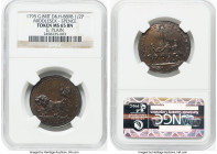 Middlesex. Spence "Tree of Liberty" 1/2 Penny Token 1795 MS65 Brown NGC, D&H-889B. 29mm. Plain edge. Stunning and bright amber-peach toning upon deep ...