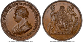 George IV bronze "George IV - Coronation" Medal 1821 MS65 Brown NGC, BHM-1091. 54mm. By Thomason and Jones. Accompanied by original case of issue. HID...