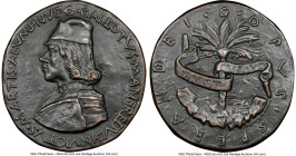 Faenza. "Galeotto Manfredi" bronze Medal ND MS68 Brown NGC, 68mm. By S. Johnson. HID09801242017 © 2023 Heritage Auctions | All Rights Reserved