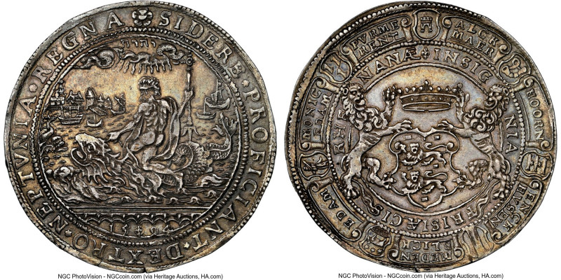 West Friesland. Provincial "Reopening Maritime Commerce" Medal 1594-Dated AU58 N...