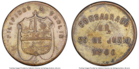 Republic silvered-copper "Filipinas A Barlin" Medal 1906 VF Details (Scratched) PCGS, Honeycutt-77-1. 30mm. Accompanied by collector's envelope. Priva...