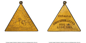 "Andres Bonifacio" gilt Medal 1911 MS62 PCGS, Honeycutt-Unl., Basso-Unl. 47 x 42mm. Accompanied by old collector's flip. Privately purchased from Aldo...