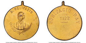USA Administration gilt-copper "Bonifacio Day" Medal 1922 AU Details (Scratched) PCGS, 34mm. Accompanied by collector's envelope. Privately purchased ...