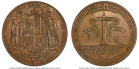 "C. S. Banks Birth Centenary" Medal 1932 MS62 PCGS, Honeycutt-226a, cf. Basso-831 (there, in gilt-bronze). 51mm. Accompanied by old collector's flip. ...