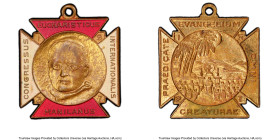 Republic brass "Congressus Internationals" Medal 1937 MS62 PCGS, Honeycutt-284. 30mm. Privately purchased from Aldo P. Basso, with flip. HID0980124201...