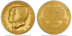 Republic gilt-copper "Tupaz IV Wedding" Medal 1969 MS63 PCGS, 40mm. By J.J.T. Accompanied by collector's envelope. Privately purchased from Aldo P. Ba...