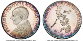 Republic silver Specimen "Pope Paul VI Visit" Medal 1970 SP66 PCGS, Honeycutt-667 (Very Rare), Bass-930. 50mm. Mintage: 200. Accompanied by old collec...