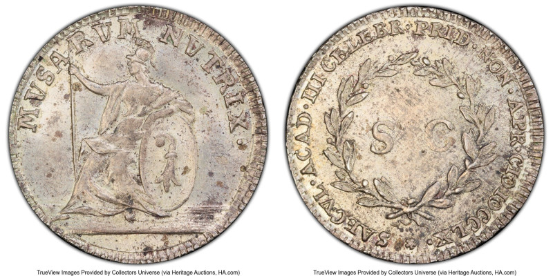 Basel. Free City silver "300th Anniversary of the University of Basel" Jeton 176...