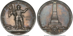 Confederation silver "Victory of Glarus - Battle of Nafels" Medal 1888 MS62 Brown NGC, SM-107. 46mm. By E. Durussel. Accompanied by original case of i...