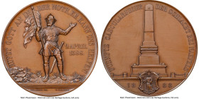 Confederation bronze "Victory of Glarus - Battle of Nafels" Medal 1888 MS62 Brown NGC, SM-107. 46mm. By E. Durussel. Accompanied by original case of i...
