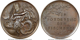 Confederation "Swiss Fishing Society" Medal ND (1894) MS63 Brown NGC, Forrer Vol III, pg. 51 (Barth Jaeckle-Schneider). 55mm. By Jackle. Struck for th...