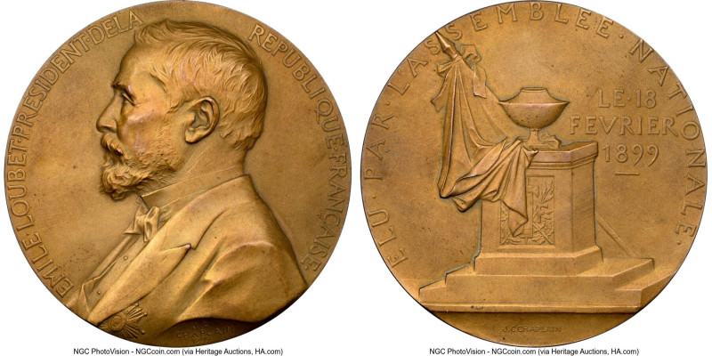 Confederation bronze "President Emile Loubet of France" Medal 1899 MS63 Brown NG...