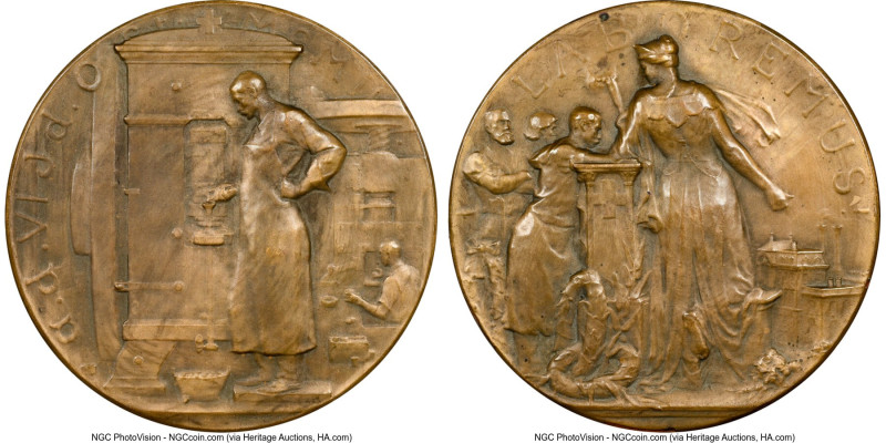 Confederation bronze "Opening of the New Mint in Bern" Medal ND (1906) MS62 Brow...