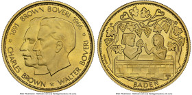 Confederation gold "Baden Brown-Boveri & Company" Medal 1966 MS69 NGC, 12.5gm. HID09801242017 © 2023 Heritage Auctions | All Rights Reserved
