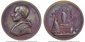 Pope Leo XIII Specimen "Anno XXI" Medal 1898 SP62 PCGS, Rinaldi-92. 40mm. By Bianchi. A stunning Medal with blushing hints of rose, violet, and lavend...