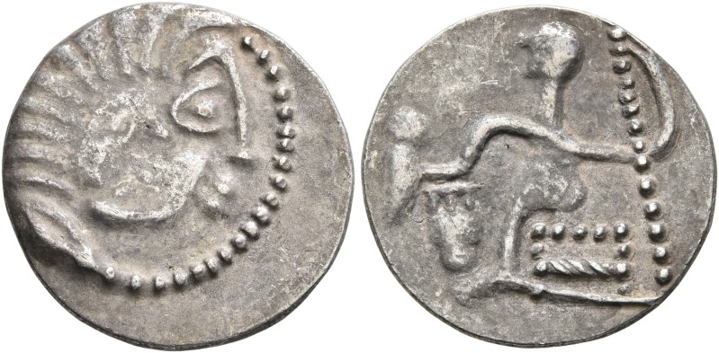 LOWER DANUBE. Uncertain tribe. Circa 2nd-1st centuries BC. Drachm (Silver, 18 mm...