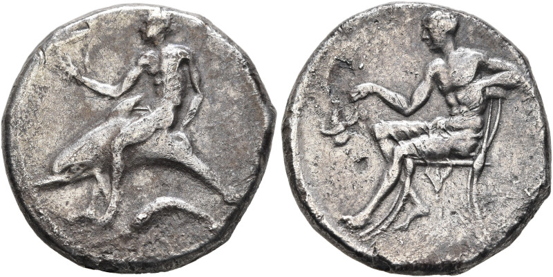 CALABRIA. Tarentum. Circa 440-425 BC. Didrachm or Nomos (Silver, 20 mm, 7.22 g, ...