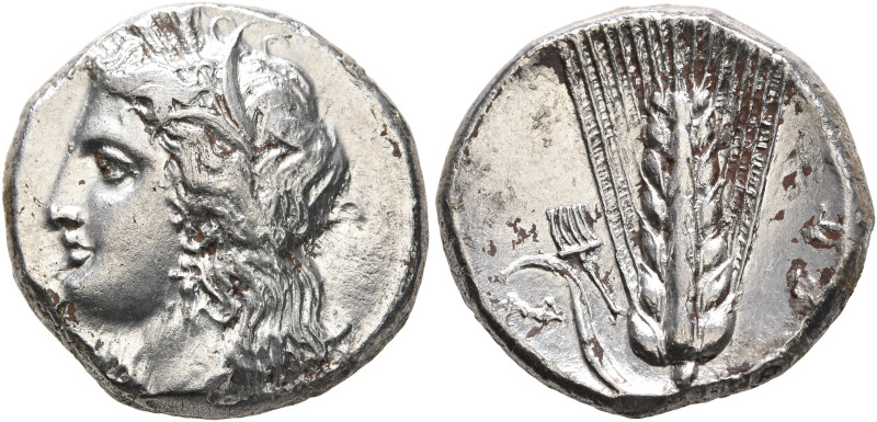 LUCANIA. Metapontion. Circa 330-290 BC. Nomos (Silver, 20 mm, 7.83 g, 11 h). Hea...