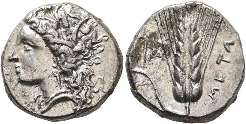 LUCANIA. Metapontion. Circa 330-290 BC. Nomos (Silver, 20 mm, 7.60 g, 4 h). Head...