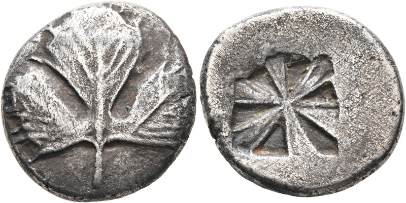 SICILY. Selinos. Circa 540-515 BC. Didrachm (Silver, 22 mm, 8.25 g, 12 h). Selin...