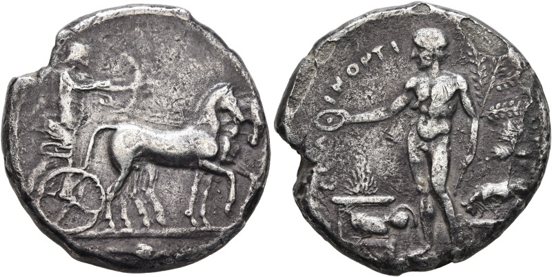 SICILY. Selinos. Circa 415-409 BC. Tetradrachm (Silver, 26 mm, 16.38 g, 5 h). Ap...