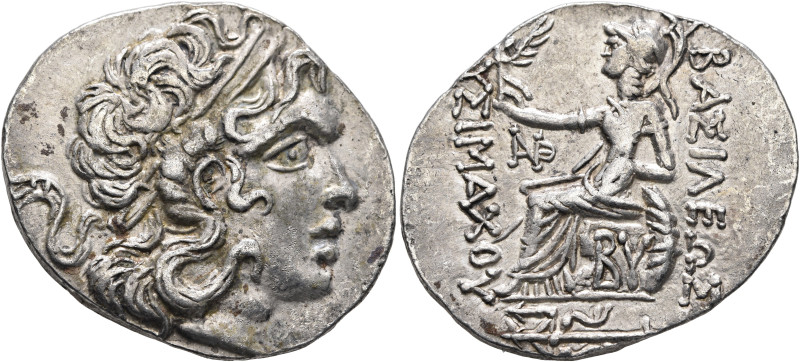 KINGS OF THRACE. Lysimachos, 305-281 BC. Tetradrachm (Silver, 32 mm, 16.37 g, 12...