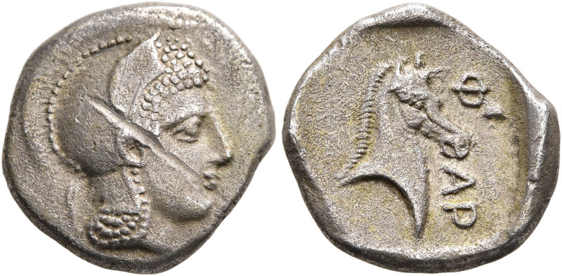 THESSALY. Pharsalos. Mid-late 5th century BC. Hemidrachm (Silver, 15 mm, 2.86 g,...