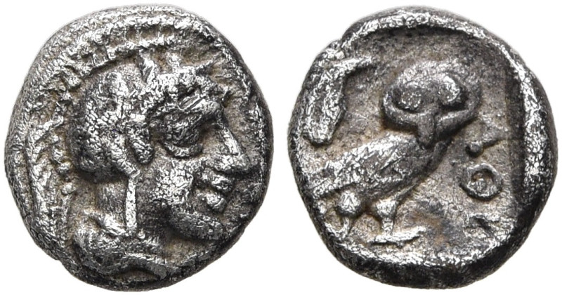 ATTICA. Athens. Circa 454-404 BC. Hemiobol (Silver, 6 mm, 0.32 g, 7 h). Head of ...