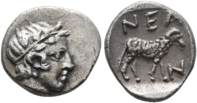 TROAS. Neandria. 4th century BC. Obol (Silver, 10 mm, 0.62 g, 3 h), Chian standa...