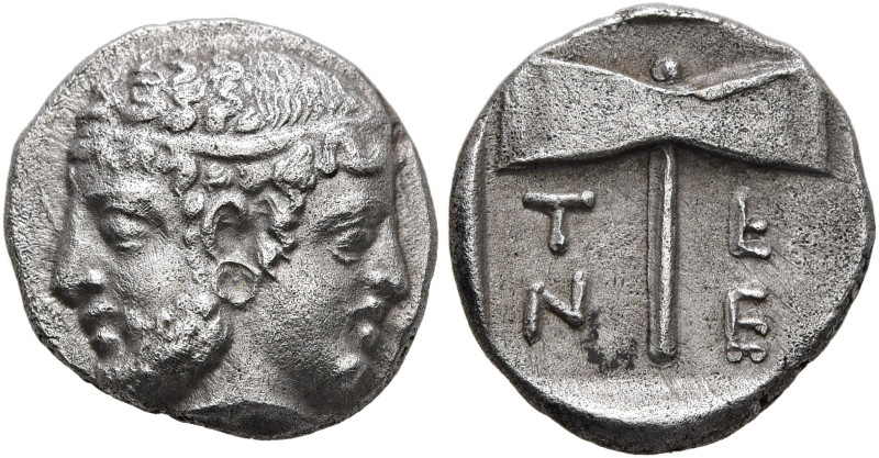 ISLANDS OFF TROAS, Tenedos. Mid to late 5th century BC. Hemidrachm (Silver, 11 m...