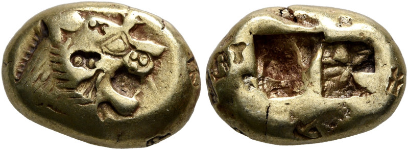 KINGS OF LYDIA. Alyattes to Kroisos, circa 610-546 BC. Trite (Electrum, 14 mm, 4...