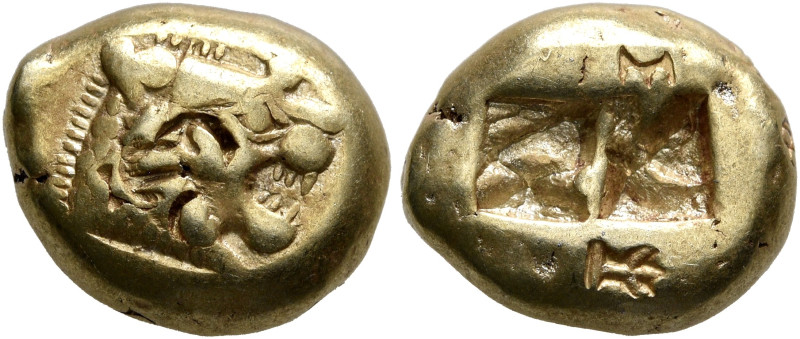 KINGS OF LYDIA. Alyattes to Kroisos, circa 610-546 BC. Trite (Electrum, 13 mm, 4...