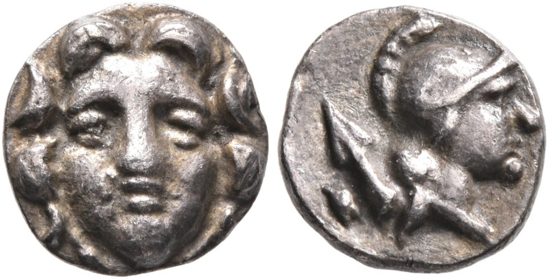 PISIDIA. Selge. Circa 250-190 BC. Obol (Silver, 8 mm, 0.59 g, 11 h). Facing gorg...