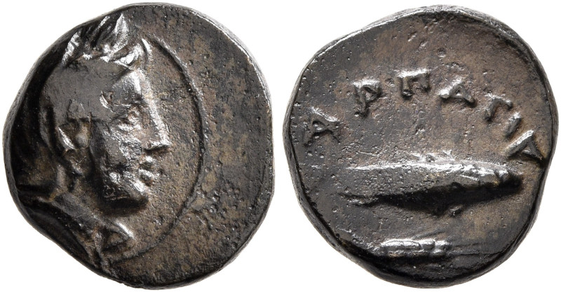 MYSIA. Harpagion. Circa 400-375 BC. Chalkous (Bronze, 10 mm, 1.53 g, 6 h). Laure...