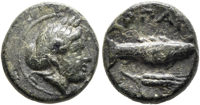 MYSIA. Harpagion. Circa 400-375 BC. Chalkous (Bronze, 10 mm, 1.46 g, 12 h). A-P ...