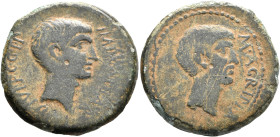 MYSIA. Parium. Augustus, with Agrippa, 27 BC-AD 14. Diassarion (Bronze, 26 mm, 10.65 g, 1 h). IMP CAESAR DIVI F C G I P Bare head of Augustus to right...