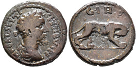 MYSIA. Parium. Septimius Severus, 193-211. Assarion (Bronze, 21 mm, 6.60 g, 7 h). IMP CA L SEPTI SEVERVS PE Laureate, draped and cuirassed bust of Sep...