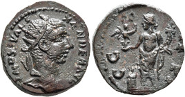 MYSIA. Parium. Severus Alexander, 222-235. Assarion (Bronze, 19 mm, 4.67 g, 1 h). IMP SEV ALEXANDER AVG Radiate head of Severus Alexander to right. Re...