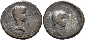 MYSIA. Pergamum. Caius & Lucius, Caesars, 20 BC-AD 4 and 17 BC-AD 2. Hemiassarion (Bronze, 17 mm, 3.29 g, 12 h), Kephalion, grammateus, circa AD 1. ΓΑ...