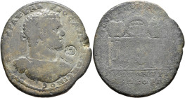 MYSIA. Pergamum. Caracalla, 198-217. Medallion (Orichalcum, 44 mm, 35.78 g, 6 h), Iulius Anthimos, strategos. AYTKPAT K MAPKOC AYΡ ANTΩNЄINOC Laureate...